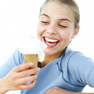 Teen Girl Holding an Ice Cream Cone